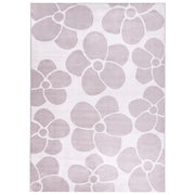 Tappeto Beige Tessuto 160 x 230 cm Motivo floreale Soggiorno Camera da letto Fondo antiscivolo per riscaldamento a pavimento