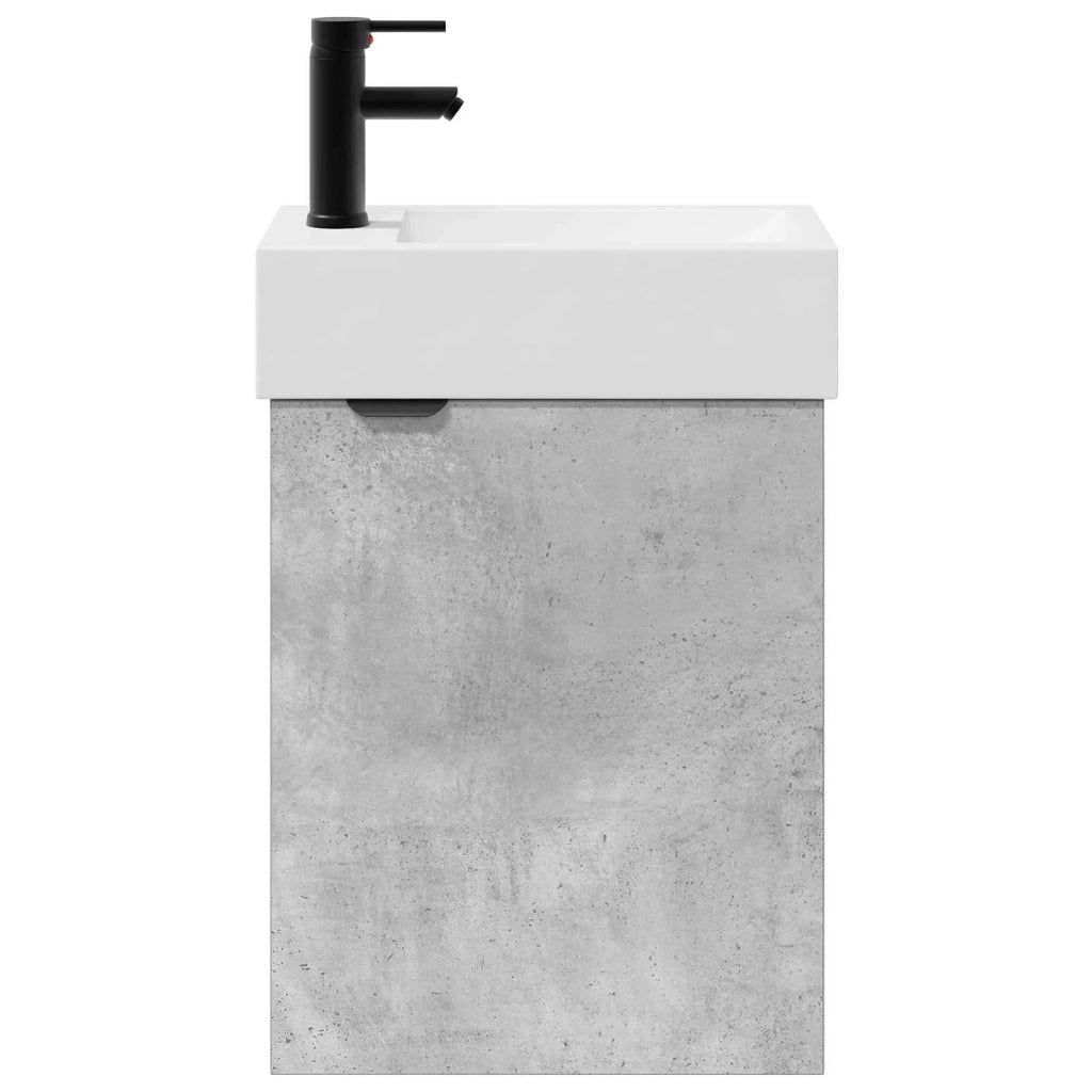 Mobile bagno con rubinetto Grigio Cemento 45,5 x 22,5 x 84 cm
