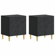 Comodino 2 pcs Nero 43 x 34,5 x 50 cm Legno ingegnerizzato