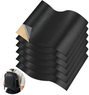 Kit di riparazione di pelle autoadesiva 20 x 30 cm nero - 6 pezzi - patches idrorepellenti - kit di riparazione di pelle per divano, sedile auto e borse - autoadesivo - riparazione di danni