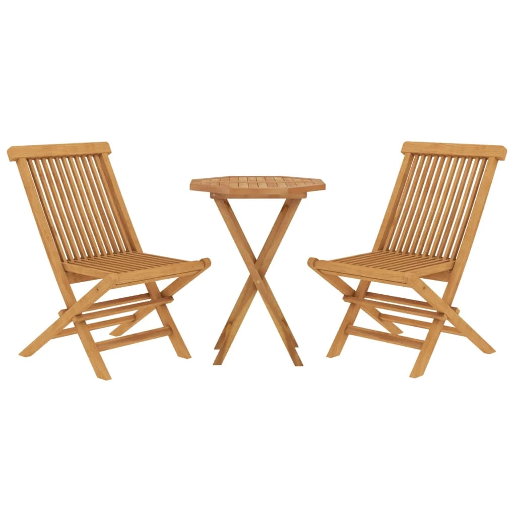 Set da pranzo da giardino per esterni 3 pezzi in legno massello di teak 02_0013602