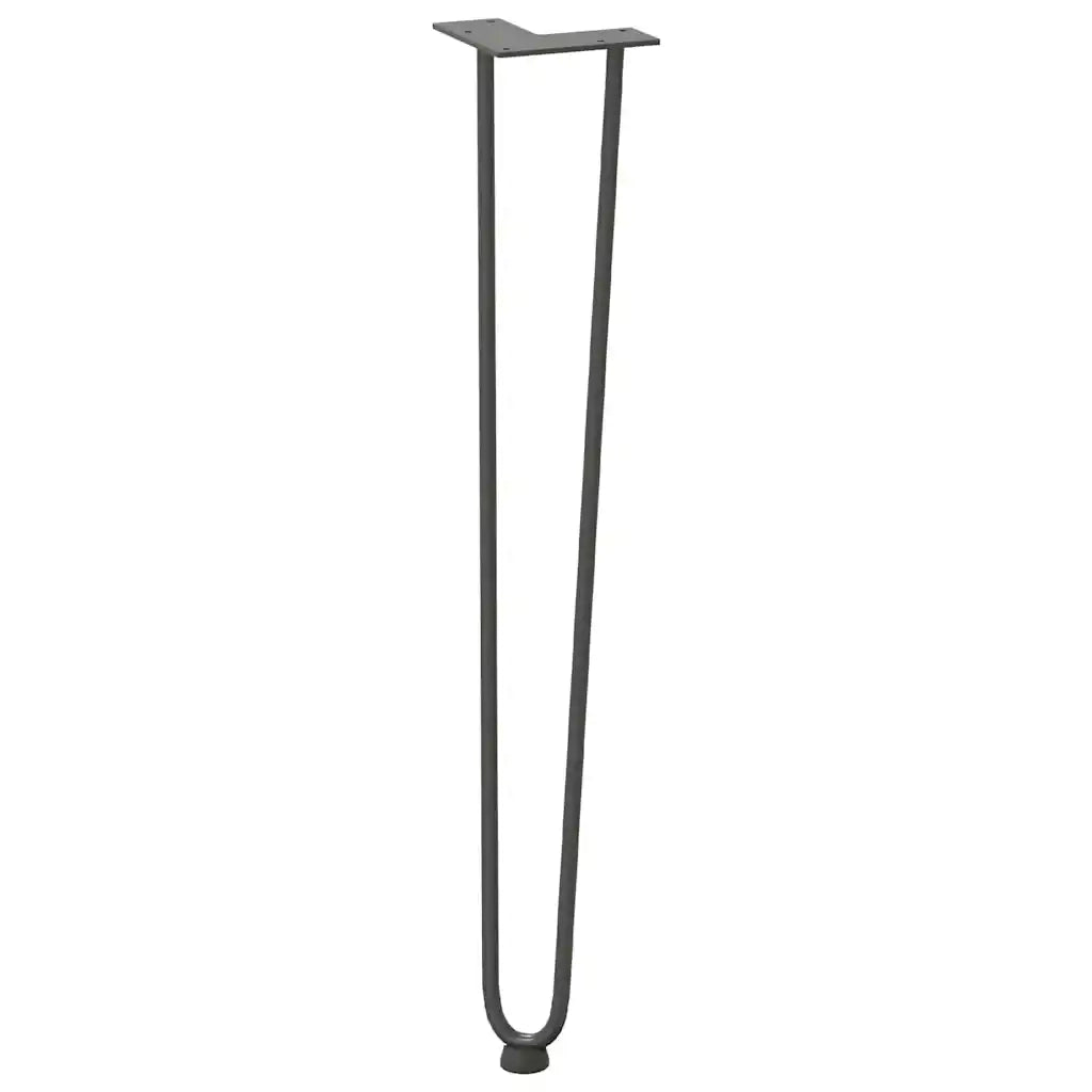 Gambe a forcina per tavoli consolle 4 pz Antracite 72 cm Acciaio massiccio 4012426