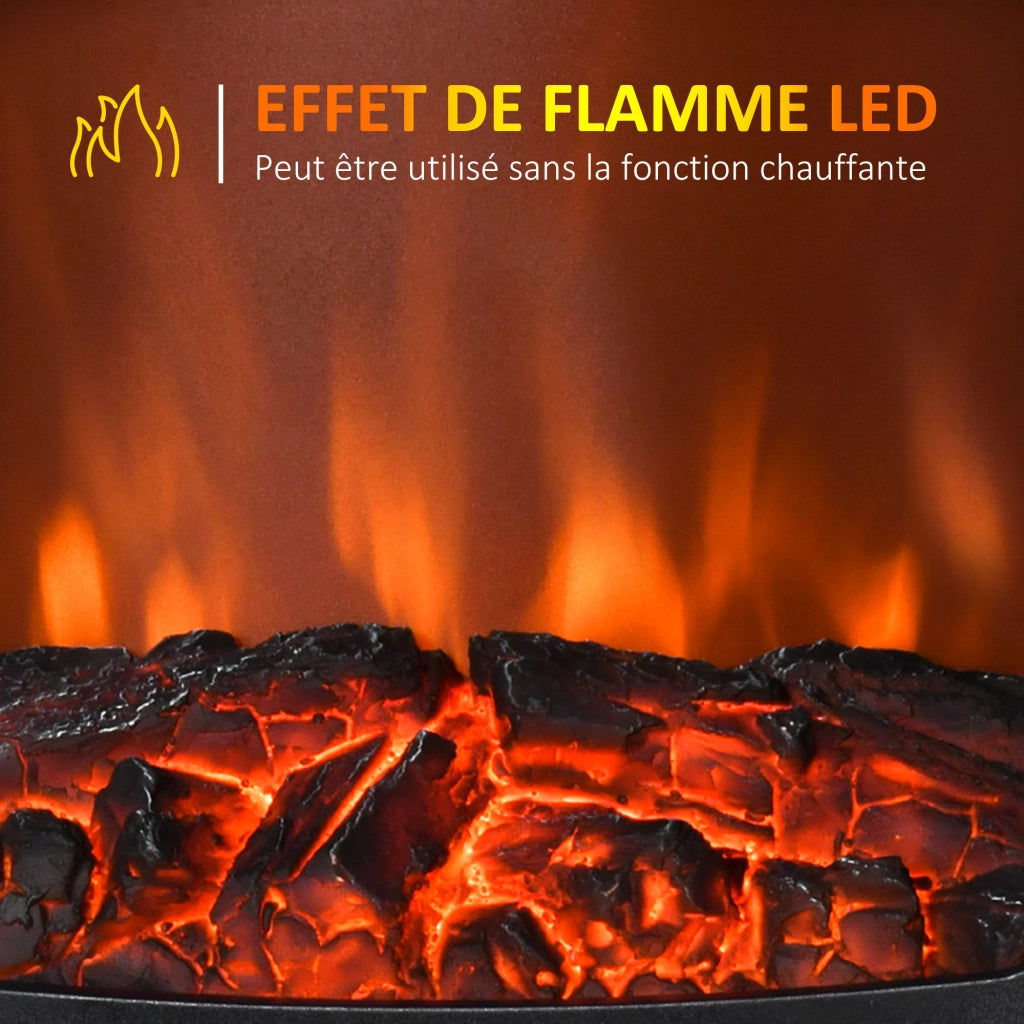 Caminetto elettrico stufa ¨C zephmum ¨C Bianco 900-1800W LED