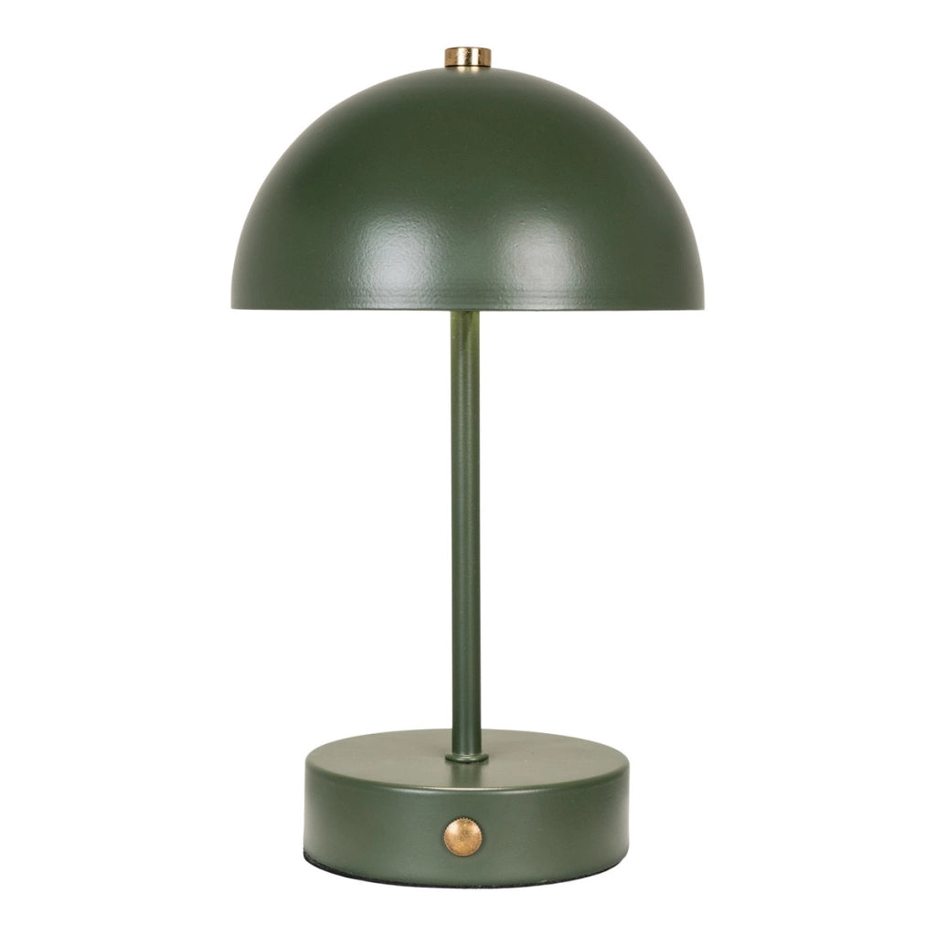 Lampada da Tavolo Ricaricabile Holt, Verde, Metallo, 15x15x25 cm