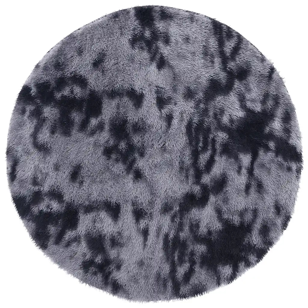 Tappeto Shaggy a Pelo Lungo NAVARRA Grigio Scuro 200x200 cm 4102920