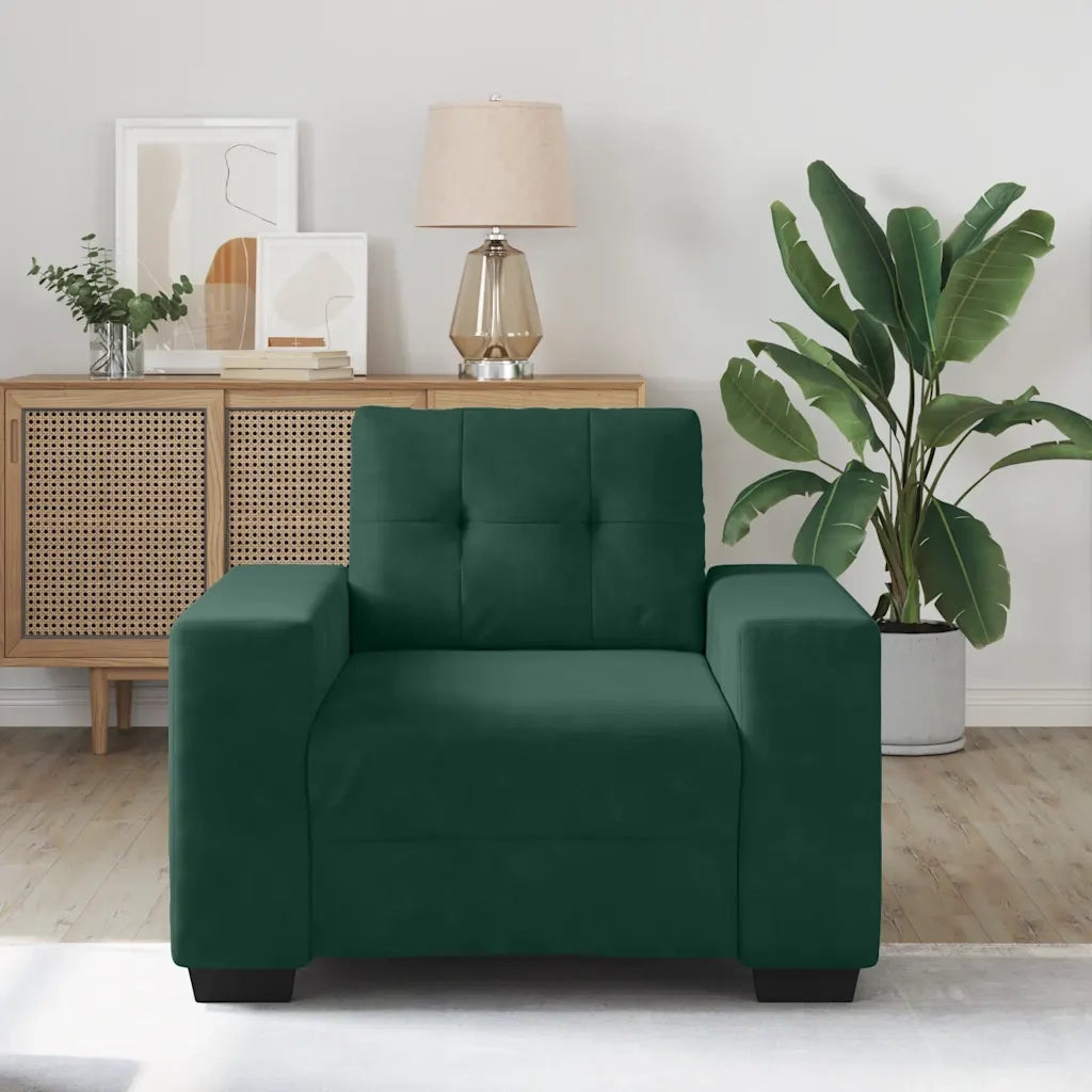 Divano Sedia-Poltrona-Sofa Relax Verde Scuro 60 cm Velluto 767636