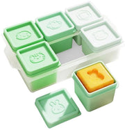 Blocchi di Ghiaccio in Silicone - 6 Pezzi - Forma a Blocchi di Ghiaccio con Coperchio - Individuale/Rimuovibile - Stivabile - Resistente al Calore - 110 ml per Otre - Freezer