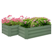 Kit 2 Orto Rialzato Quadrato ¨C zephmum ¨C Verde 100x50x30 cm
