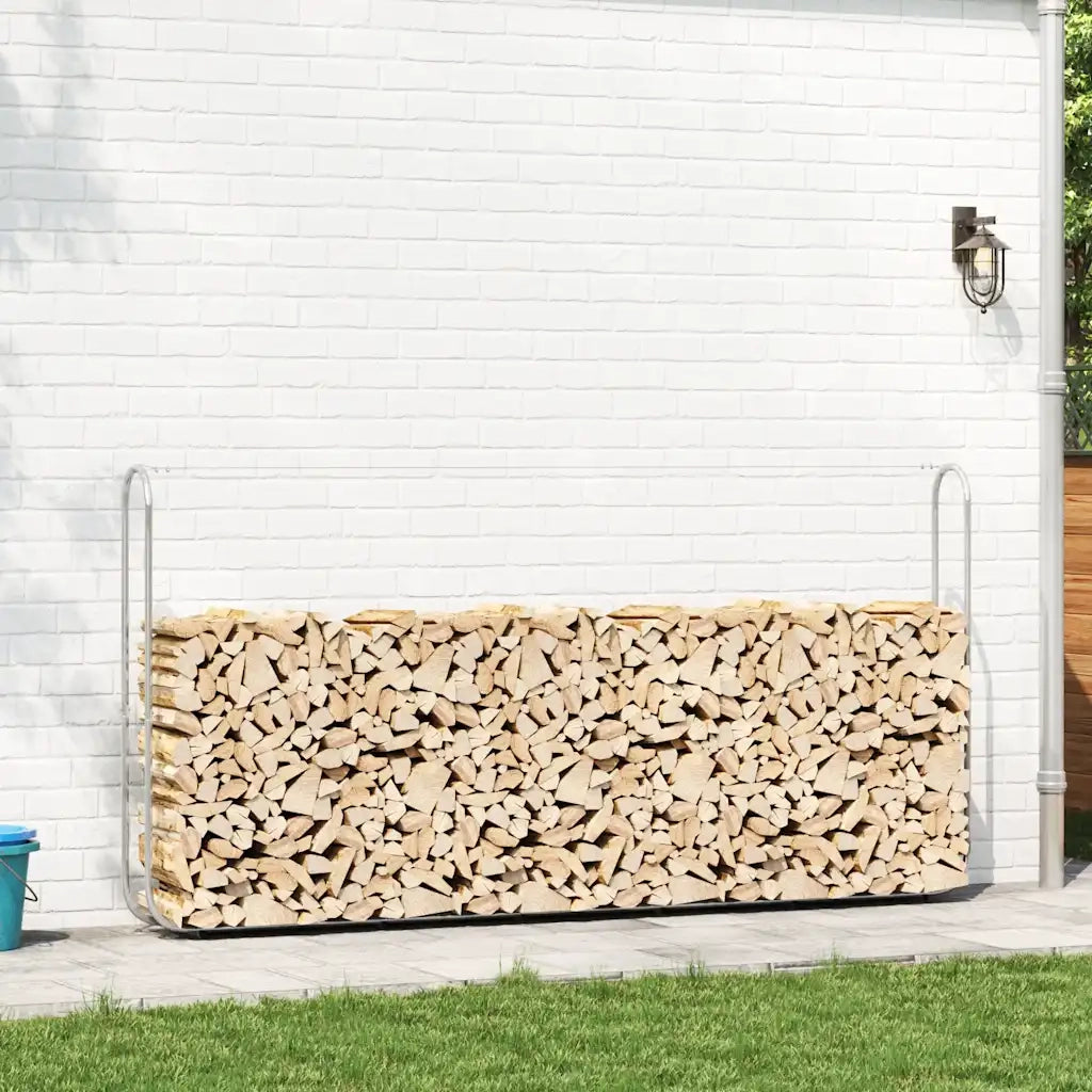 Rastrelliera per Legna 300x25x150 cm in Acciaio Zincato 4100707
