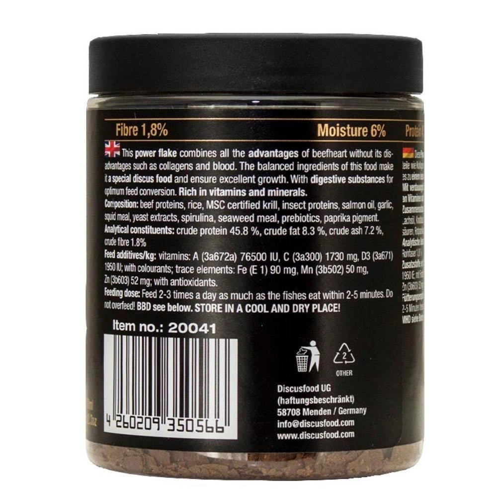 DiscusFood Best Heart Flakes Super Growth 300ml - mangime in fiocchi per la crescita dei Discus
