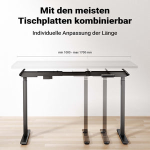 Telaio doppio motore per scrivania motorizzata max 100 kg regolabile in altezza 720-1200 mm, Standing desk
