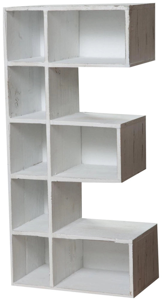 Biscottini Bacheca a forma di lettera E in legno bianco anticato L30xPR18xH63 cm Offerta
