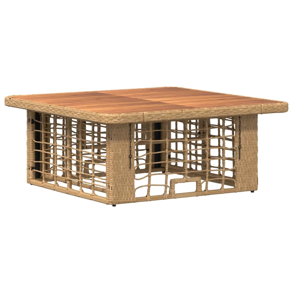 Set da Pranzo per Giardino con cuscino 3 pcs Naturale e Bianco 42026757