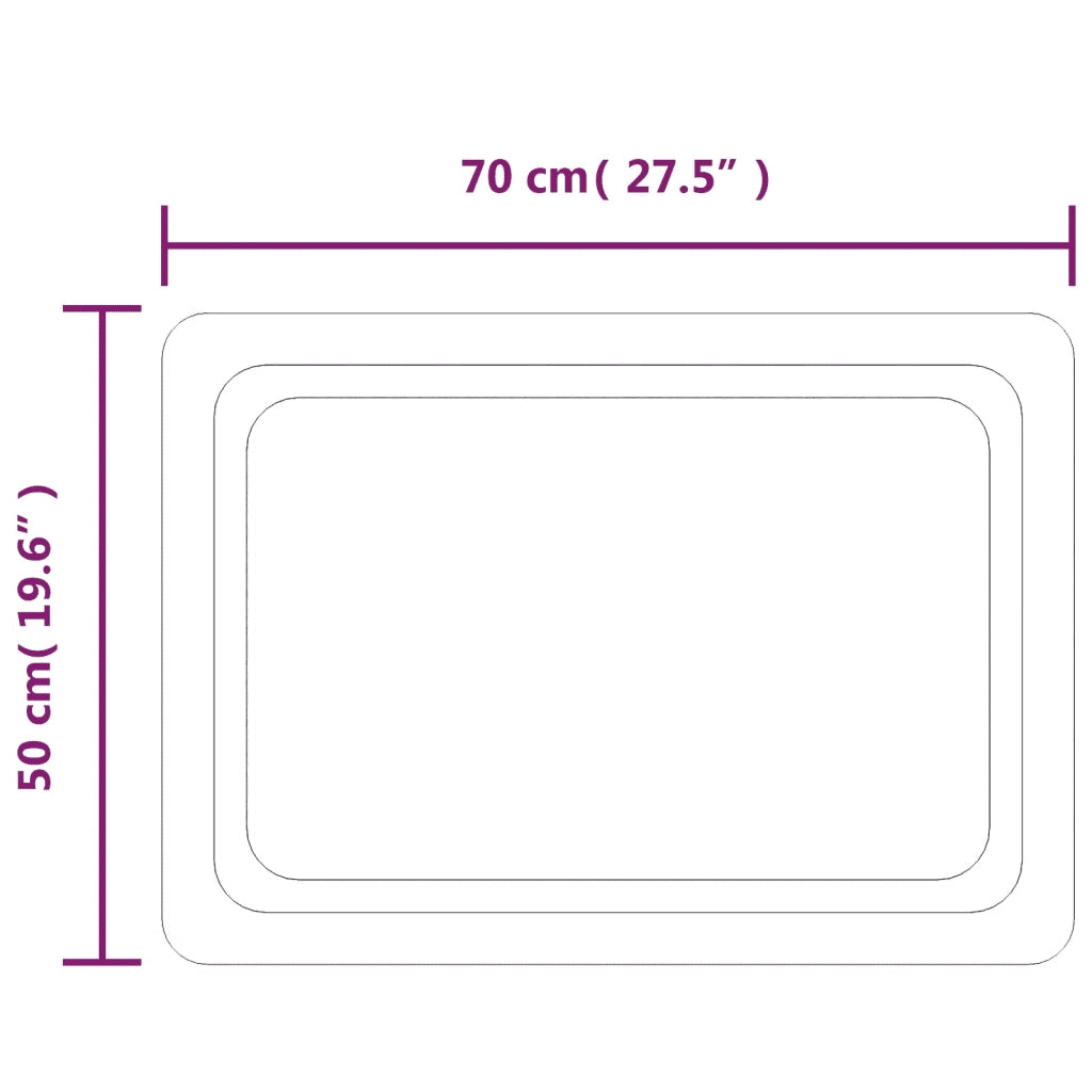 Specchio da Bagno con Luci LED 50x70 cm 3154093