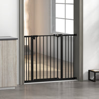 Cancellino per Cani Estensibile 74-100x77 cm in Metallo Nero