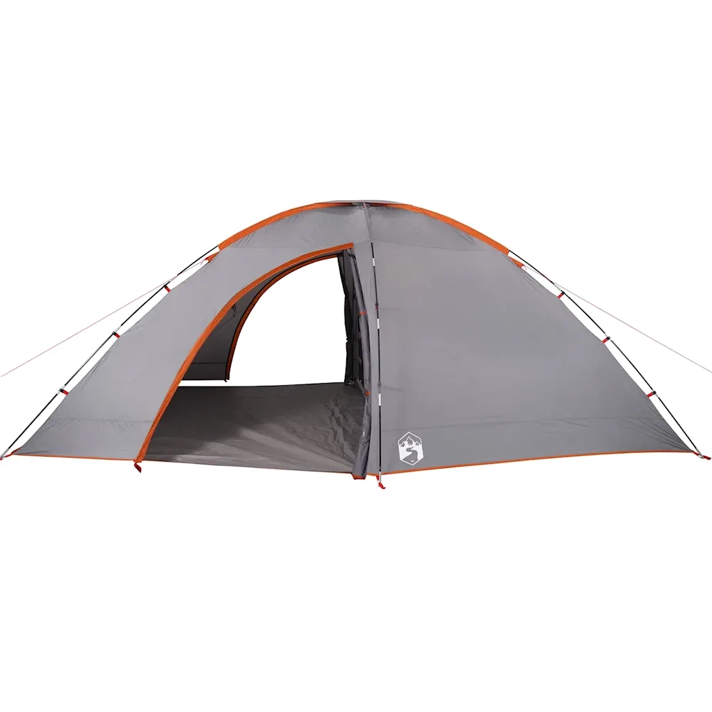 Tenda da Campeggio per 8 Persone Grigio e Arancione Impermeabile 94718