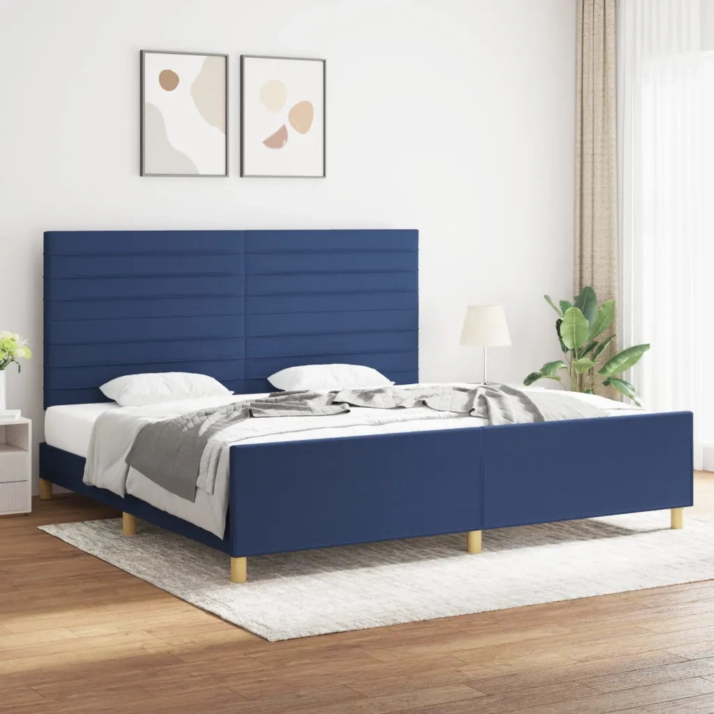Giroletto senza Materasso Blu 200x200 cm in Tessuto 3125168
