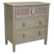 Comodino in legno con 3 cassetti, dimensioni 65x36x70 cm.