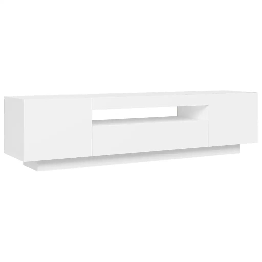 Mobile Porta TV con Luci LED Bianco 160x35x40 cm 804427