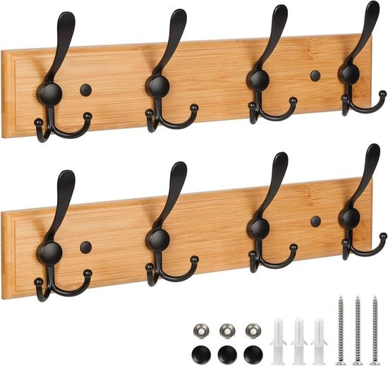 Ganci per abiti da parete in legno di bambù (lotto da 2) - Racks per parete robusti - Ganci per abiti da parete

 o alternativa: 

Ganci per abiti in legno di bambù (lotto da 2) - Racks per parete robusti da parete - Ganci per abiti
