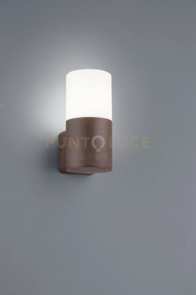 HOOSIC APPLIQUE DA ESTERNO FUSIONE DI ALLUMINIO COLORE RUGGINE H. 17,5CM 1 LUCE ATTACCO E27