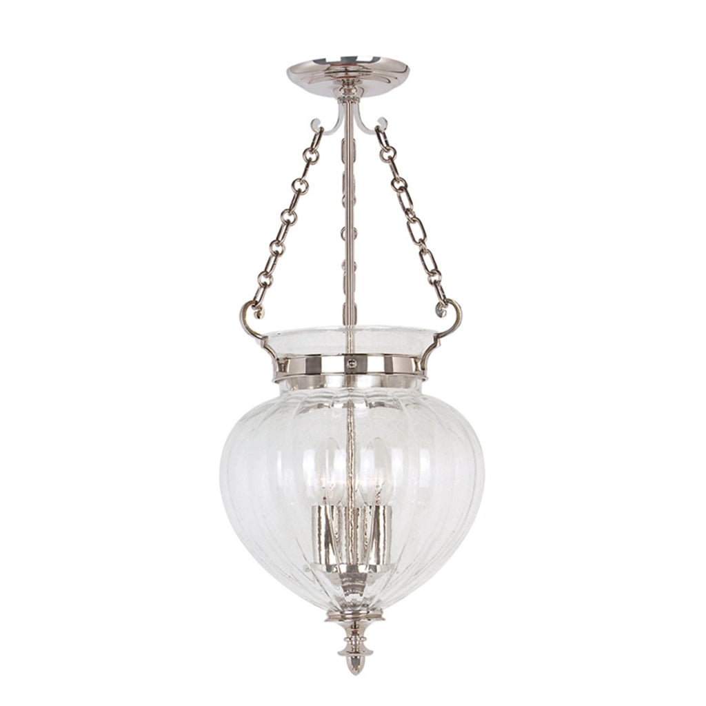 Lampada a sospensione Finsbury Park nichel 3xE14 Elstead