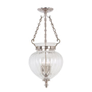 Lampada a sospensione Finsbury Park nichel 3xE14 Elstead