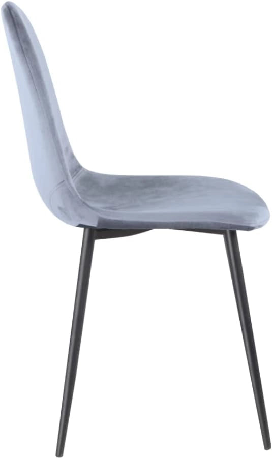 Sedia Poltroncina in Velluto Set 4pz,Sedie per Sala da Pranzo Ristorante Grigio Polvere