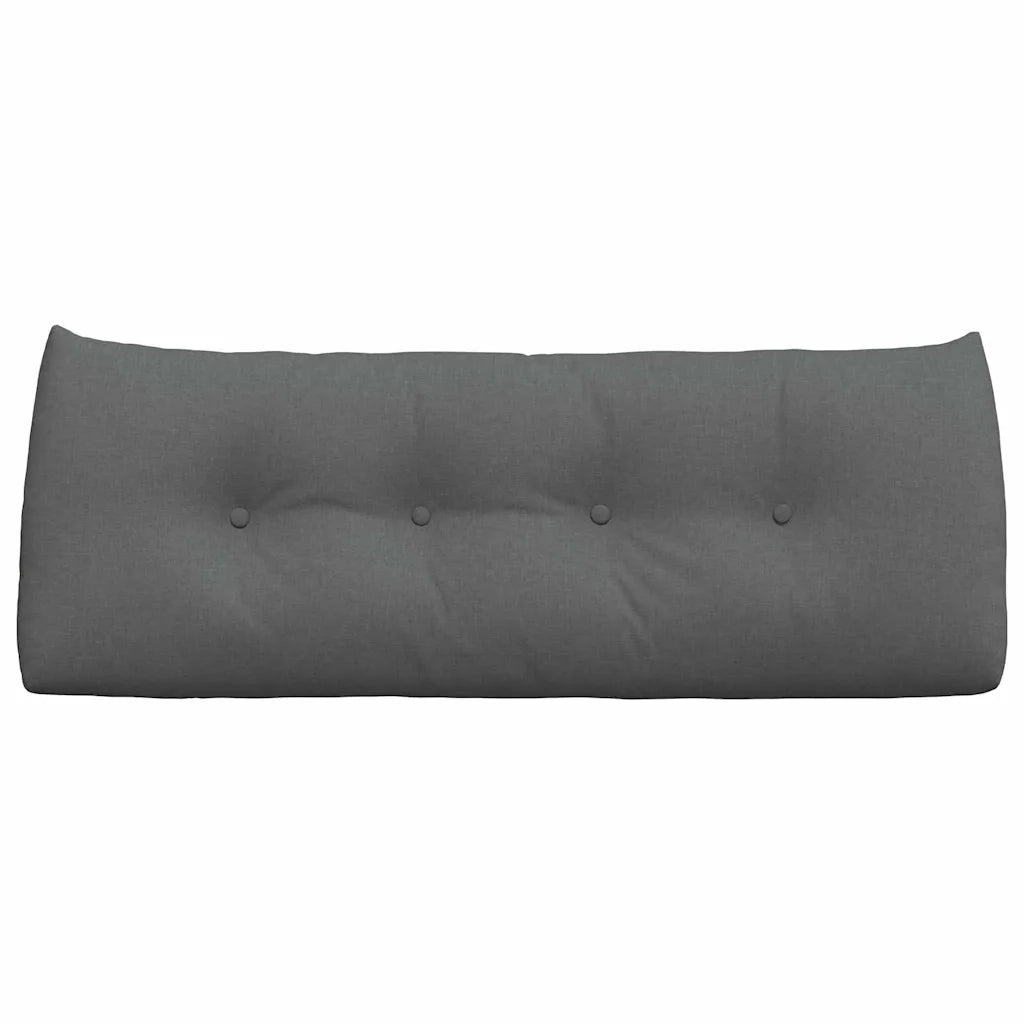 Cuscino per Schiena Grigio scuro 120 x 24 x 50 cm Tessuto