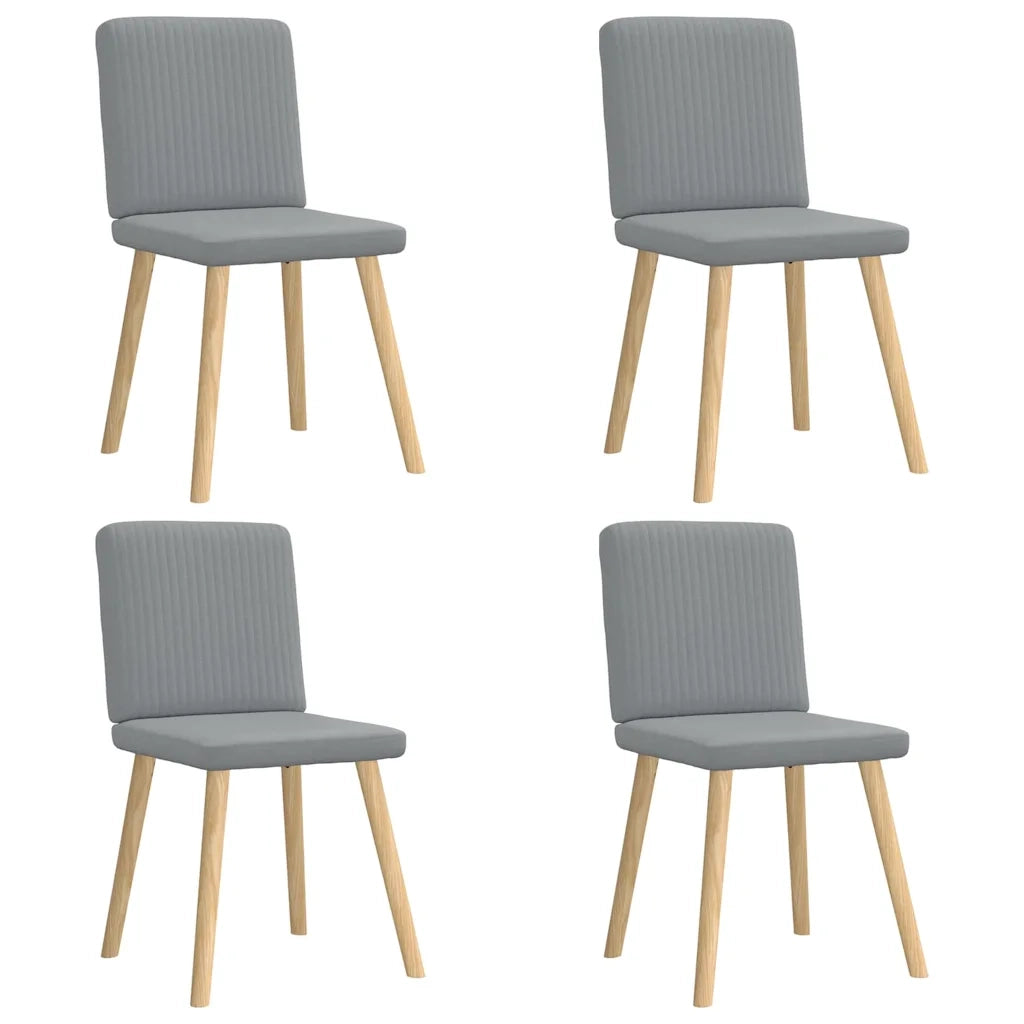 Sedie da Pranzo 4 pz Grigio Chiaro in Tessuto 3315297