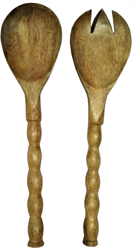 Set di Cucchiai e Forchette in Legno 'Knopen & Twirls' Decorazione per la Cucina - 11632 Cucchiai in Legno