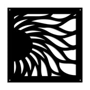 HOT SUN - Pannello in PVC traforato - Parasole Misura: 48x48 cm, Colore: nero