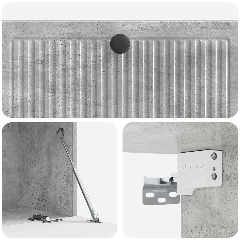 Mobile Porta TV da Muro Grigio Cemento 78,5 x 41 x 30 cm