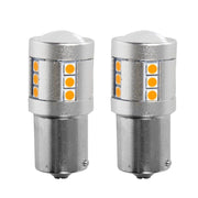 2 Pezzi Lampada LED BAU15S PY21W 21 SMD 3030 12V 24V 300lm 3.5W Giallo Ambra