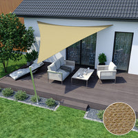 AIO FACTORY Vela ombreggiante impermeabile 3x3x3m Beige - Soluzione per ombrelloni da giardino