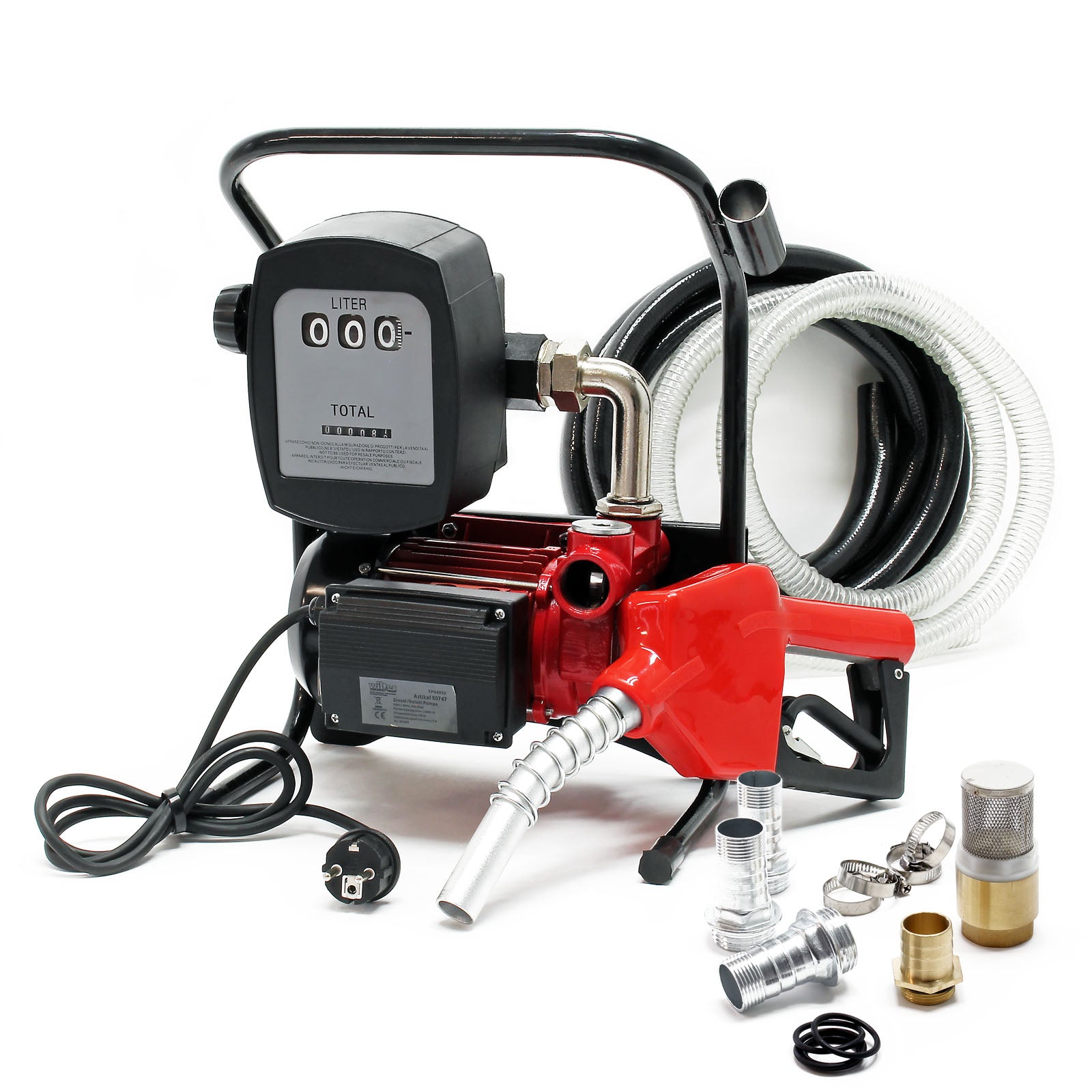 Pompa diesel autoadescante 230V/600W 40l/min con pistola Pompa gasolio biodiesel