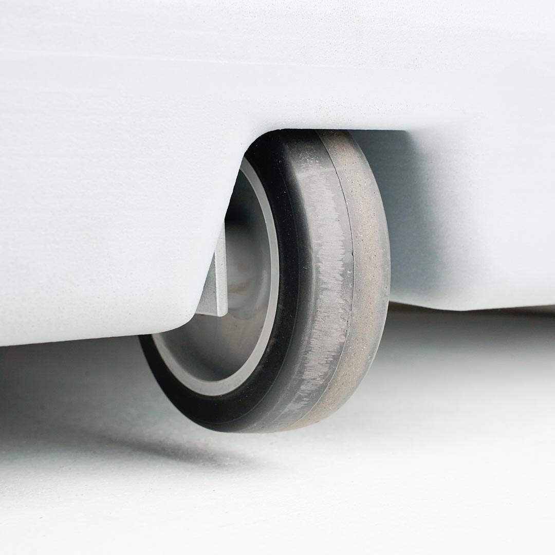 Espositore Pubblicitario Bifacciale con Ruote 100x140 cm in Alluminio da Esterno Antivento Silver