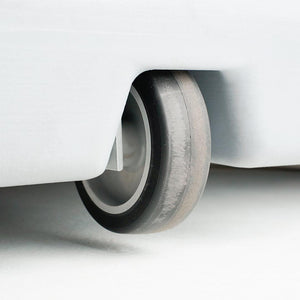 Espositore Pubblicitario Bifacciale con Ruote 100x140 cm in Alluminio da Esterno Antivento Silver