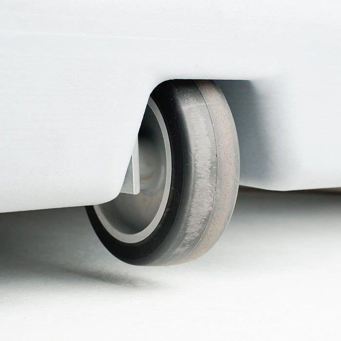 Espositore Pubblicitario Bifacciale con Ruote 70x100 cm in Alluminio da Esterno Antivento Silver