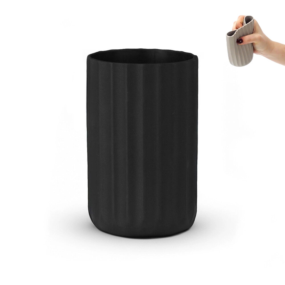 Portaspazzolino nero in gomma termoplastica - Gummy