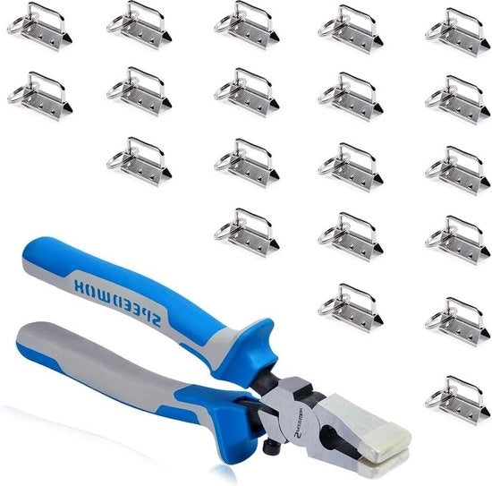 20 Set di Appigli per Chiavi - 1,25 Pollici Set di Hardware - Anelli di Rame - Acciaio Inox - Cinturini di Tessuto - Appunti di Rottura del Vetro - Spigoli in Gomma