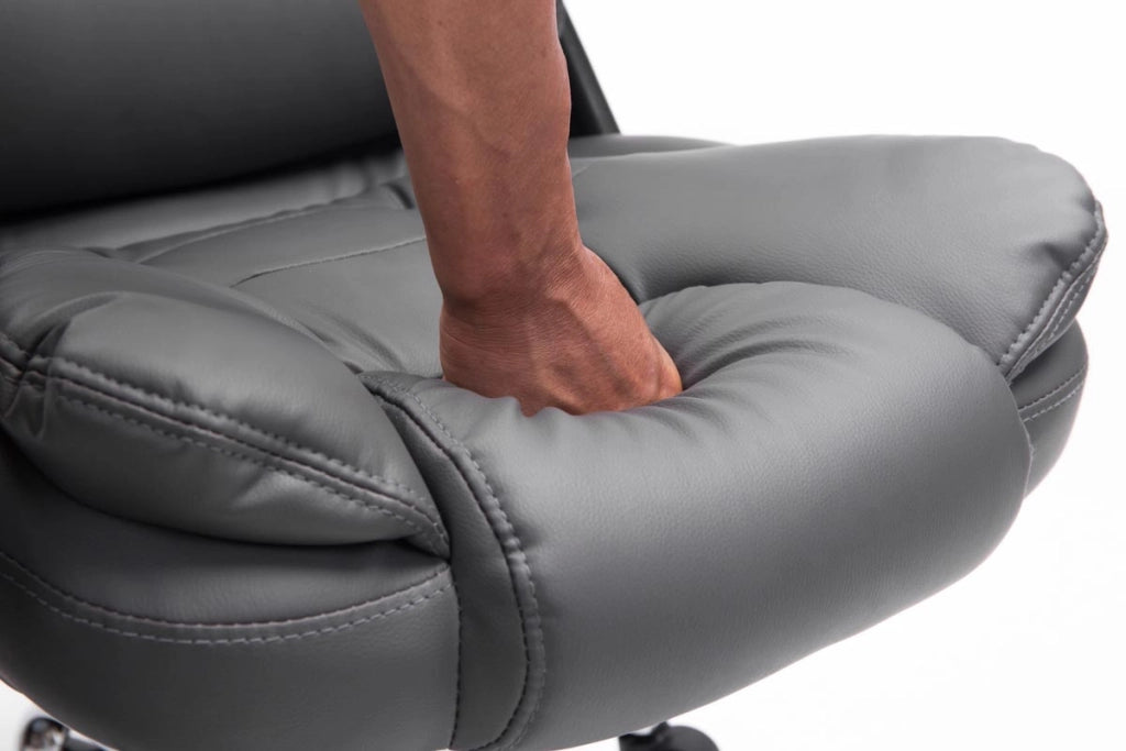 Sedia da ufficio Thor in similpelle grigio
