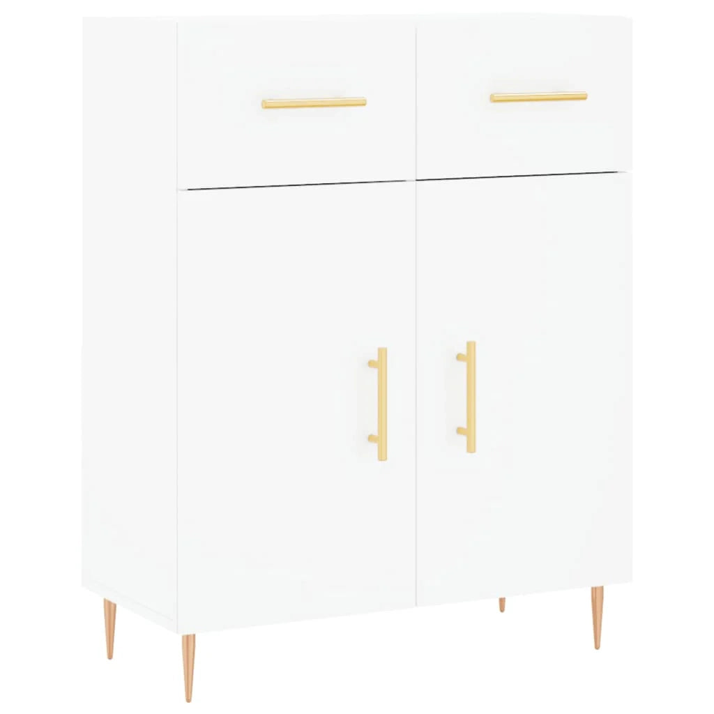 Buffet credenza cassettiera mobiletto mobile contenitore organizer cucina soggiorno salotto alto 69,5 x 34 x 180 cm legno ingegnerizzato bianco 02_0032665
