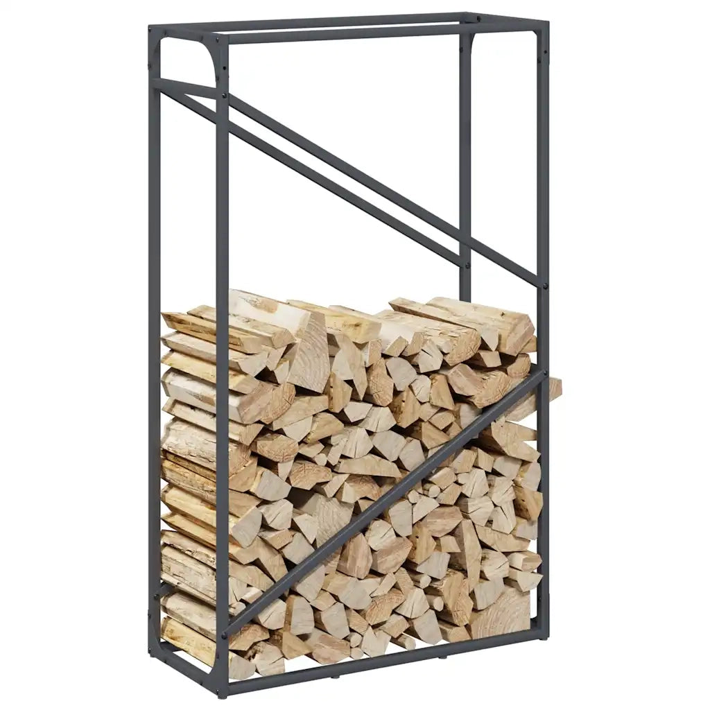 Rastrelliera per Legna da Ardere Antracite 60x25x100 cm 864329