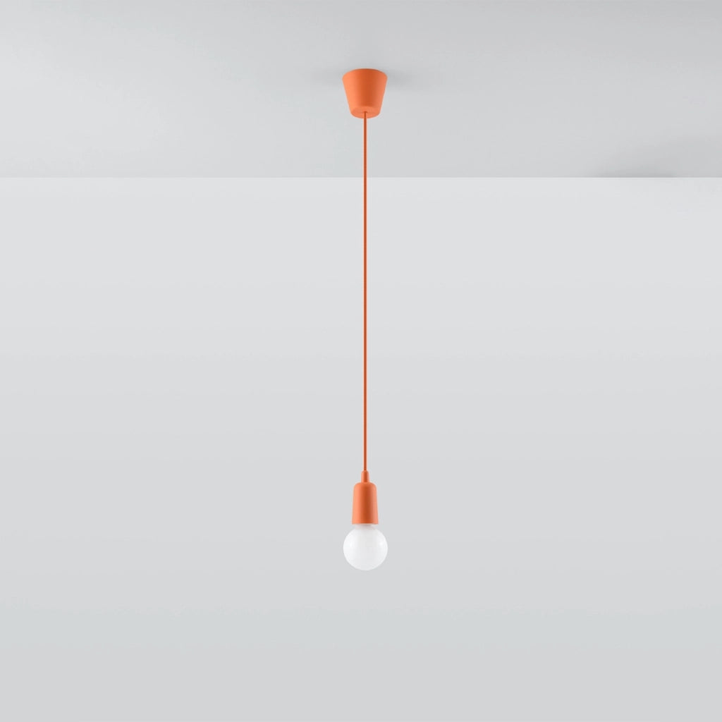 Lampada a sospensione Matero 1 arancione E27 Pure Lume