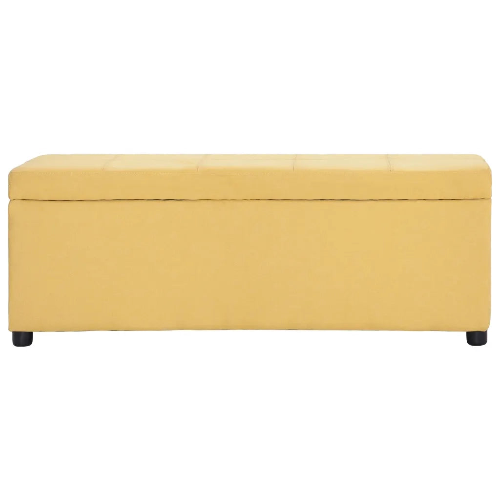 Panca con Vano Portaoggetti 116 cm Gialla in Poliestere 281324