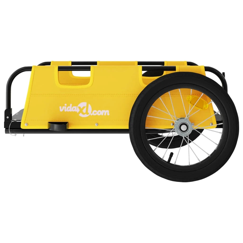 Rimorchio per bicicletta carrello tessuto Oxford ferro giallo 02_0044192