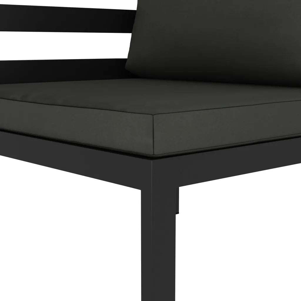 Set Divani da Giardino 8 pz con Cuscini in Alluminio Antracite 3107829