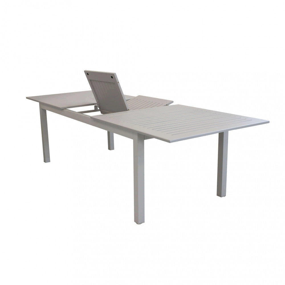 Tavolo Cuba Allungabile 220/280x100x75 h cm in Alluminio Tortora