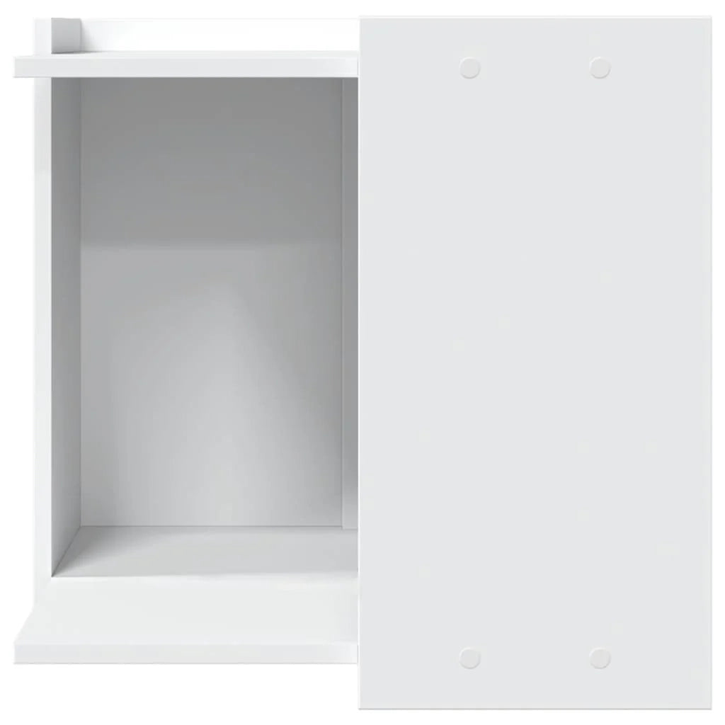 Mobiletto per lettiera per gatti in legno ingegnerizzato bianco 02_0043311